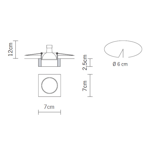 Встраиваемый светильник D55F1911 фото 2