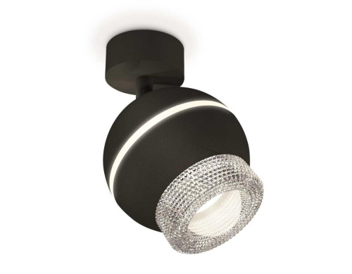 Комплект накладного светильника Ambrella light Techno Spot XM1102010 SBK/CL черный песок/прозрачный (A2210, C1102, N7191)