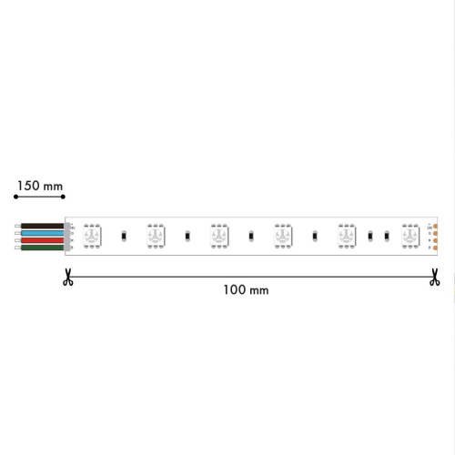 Лента светодиодная 5M SMD2835RGB 27W/m RGB+W+W IP20 Favourite 2001-82720
