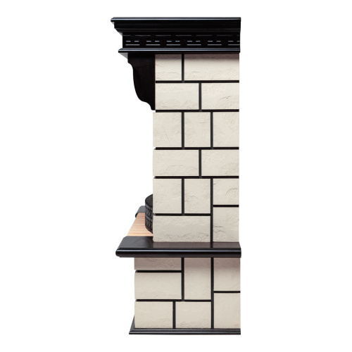 Каминокомплект STONE/СТОУН Античный дуб с очагом Электроочаг EVRIKA 25.5 фото 4