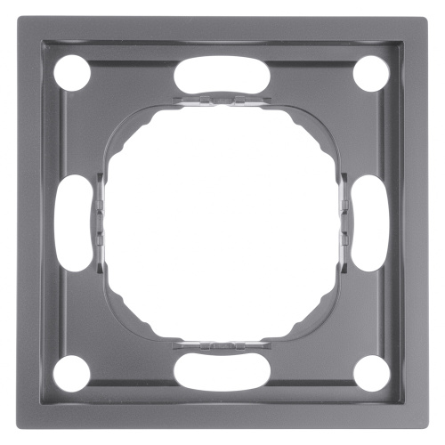 Рамка STEKKER, PFR00-5001-10 1-местная, серия Эмили, платиново-серый, soft touch