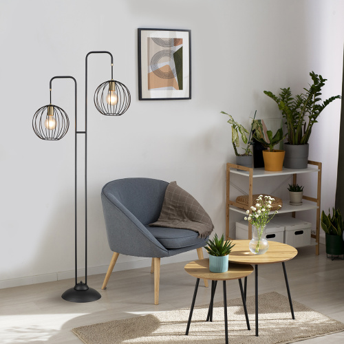 Напольный светильник Escada 10176/2 E27*60W Black/Brass фото 5