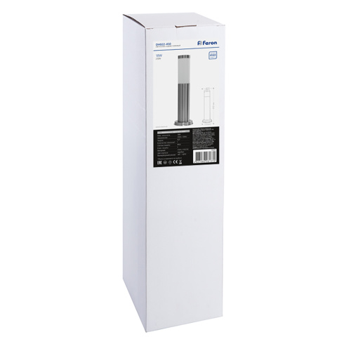 Светильник садово-парковый Feron DH022-450, Техно столб, 18W E27 230V, серебро фото 5 Светильник садово-парковый Feron DH022-450, Техно столб, 18W E27 230V, серебро фото 5