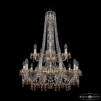 Люстра хрустальная 1410/10+5/240/h-91/2d G V1003 Bohemia Ivele Crystal (Богемия Ивеле Кристалл)