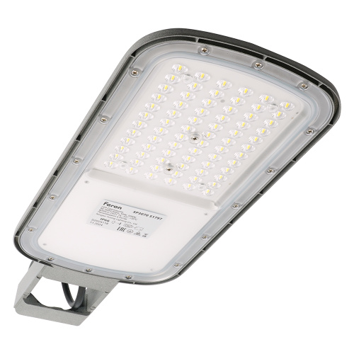 Светодиодный уличный консольный светильник Feron SP3070 50W 5000K AC90-300V, серый фото 10