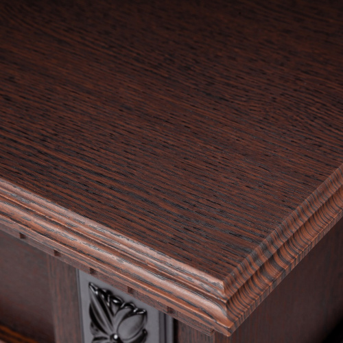 Электрокамин RealFlame Lilian DN орех с очагом Majestic Lux Brass фото 3