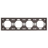 Рамка STEKKER, PFR00-5004-09 4-местная, серия Эмили, антрацит, soft touch