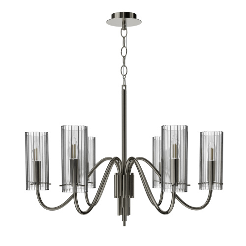 SL2005.103.06 Светильник подвесной ST-Luce никиль/прозрачный E14 6*40W SANTORI фото 4