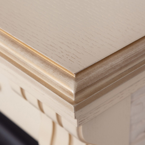 Электрокамин RealFlame Athena WT белый дуб с золотой патиной с очагом Fobos Lux Black фото 3