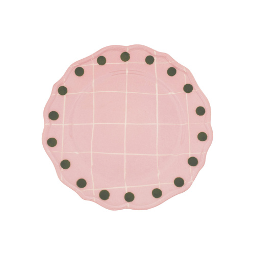 Тарелка Quadri Pink