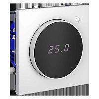 Терморегулятор электронный Voltum S70 с индикацией и датчиком, для теплого пола, (белый матовый) VLS070102