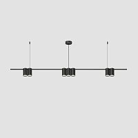 DK4063-BK Подвесной светильник ORBIT, IP20, 7xGU10 LED до 15 Вт, черный матовый, алюминий