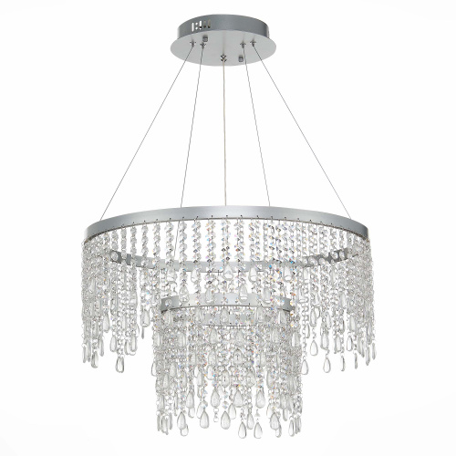SL6201.103.55 Люстра подвесная ST-Luce Серебристый/Прозрачный LED 1*55W 3000K/4000K/6000K VEGA фото 3