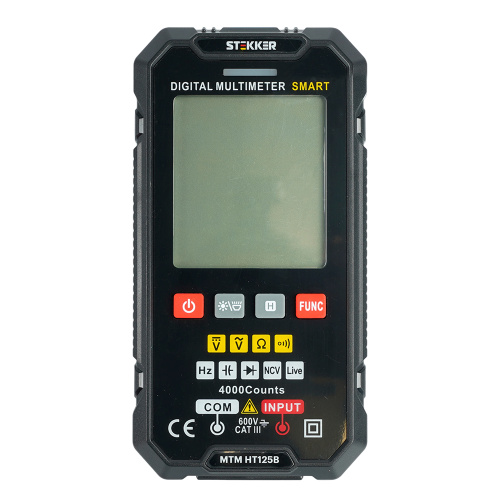 MTM HT125B Мультиметр цифровой, 4000 отсчетов, 2 батареи тип ААА 1,5В, автоматический, черный MTM HT125B Мультиметр цифровой, 4000 отсчетов, 2 батареи тип ААА 1,5В, автоматический, черный