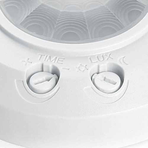 Датчик движения 400W 8m  120°(гориз.) 360°(верт.) белый SEN17 фото 2