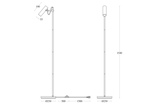 Напольный светильник (торшер) Maytoni MOD129FL-01W фото 5