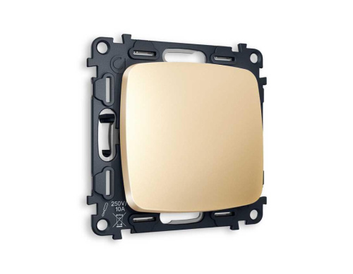 Комплект механизма 1-кл выключателя AMBRELLA VOLT OMEGA Шампань QUANT (OP6010, VM101) MO601010 Комплект механизма 1-кл выключателя AMBRELLA VOLT OMEGA Шампань QUANT (OP6010, VM101) MO601010