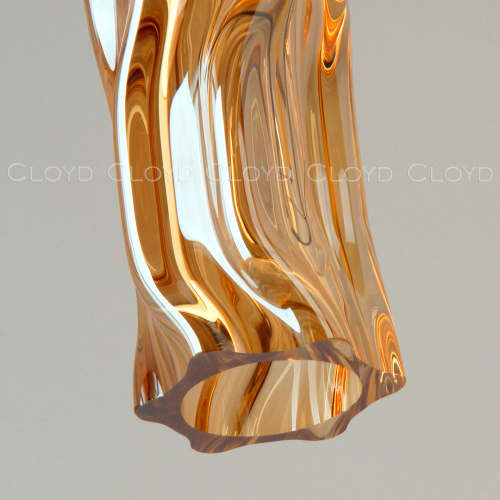 Подвесной светильник Cloyd ICEBERG-A P1 / Ø8 см - латунь - янтарное стекло (арт.11642) фото 2