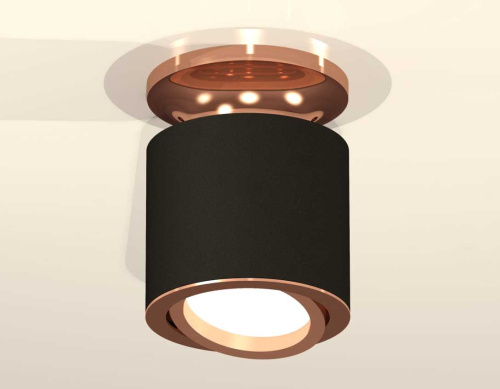 Комплект накладного светильника Ambrella light Techno Spot XS7402120 SBK/PPG черный песок/золото розовое полированное (N7930, C7402, N7005) фото 3