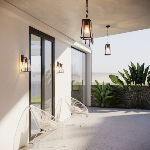 Уличный настенный светильник Germes D IP33 GL 1015D чёрный фото 5