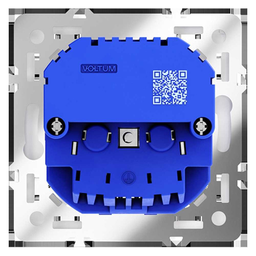 Розетка встраиваемая Voltum S70 с заземлением и защитными шторками, 16А, с USB, A+A, (белый матовый) VLS040402 фото 5