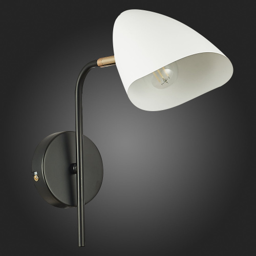 SLE103601-01 Светильник настенный Черный, Золотой/Белый E14 1*40W SATTA фото 4