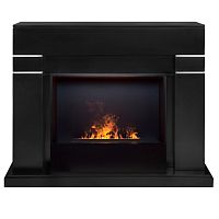 Электрокамин RealFlame Lindelse 26 BL черныйM черный с очагом 3D Cassette 630 Black Panel