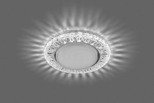 Светильник встраиваемый с белой LED подсветкой Feron CD4022 потолочный GX53 без лампы прозрачный фото 2