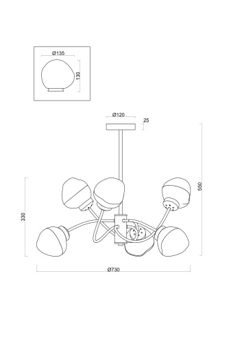 Люстра Freya FR8017PL-06MG фото 2