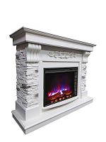 Каминокомплект MARSEILLES/ПАРИЖ Слоновая кость с очагом Электроочаг RICH/РИЧ 25.5