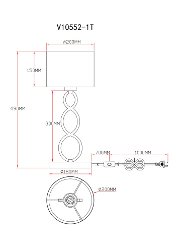 Лампа настольная Moderli V10552-1T Macadamia фото 2