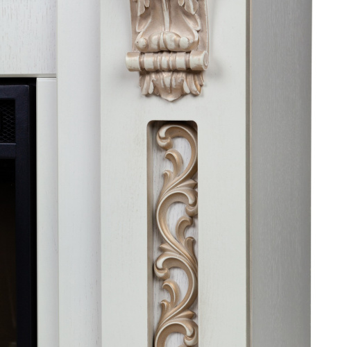 Каминокомплект ESTELLA/ЭЛЛИ Белый дуб с золотой патиной с очагом Электроочаг MOONBLAZE LUX/МУНБЛЕЙЗ фото 4