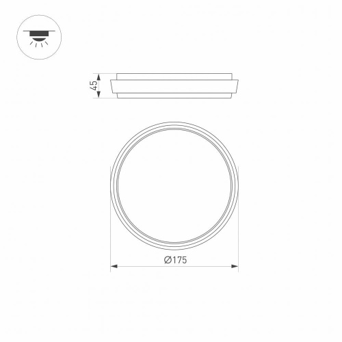 Уличный светодиодный светильник Arlight LGD-Giro-R175-10W Warm3000 029948 фото 2