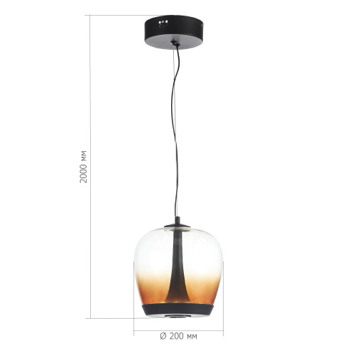 SL6014.413.01 Светильник подвесной ST-Luce Черный/Коричневый, Черный LED 1*17W 3000K RIPPLE фото 2