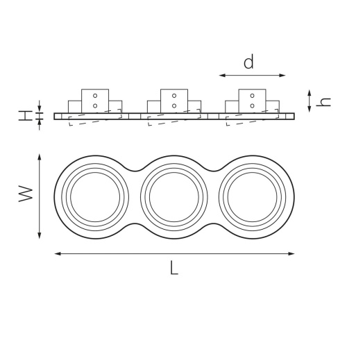 Комплект из светильника и рамки Lightstar Intero 111 (217937+217907+217906+217907) i937070607 фото 2