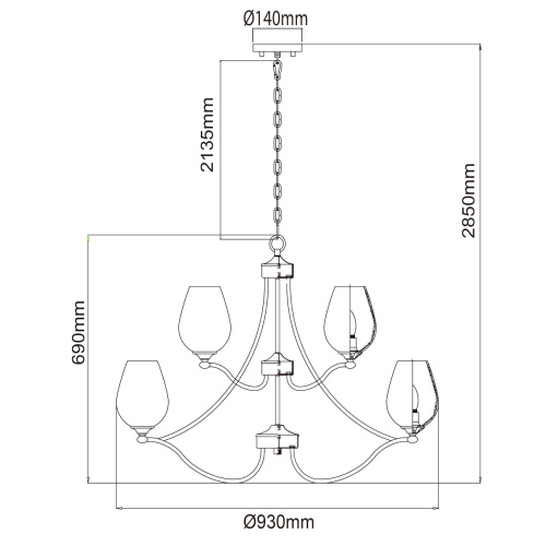 Люстра подвесная Chiaro Palermo 386016512 фото 9