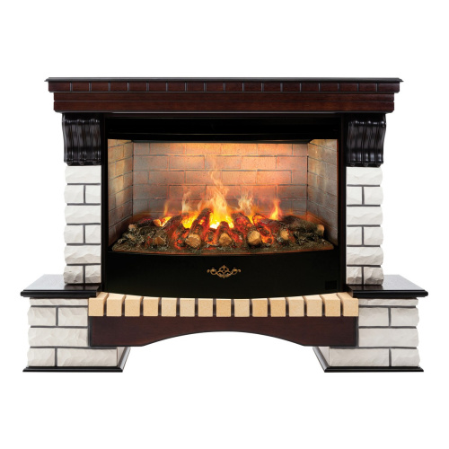 Каминокомплект COUNTRY/БРУКЛИН Античный дуб с очагом Электроочаг FIRESTAR/ФАЕРСТАР 33