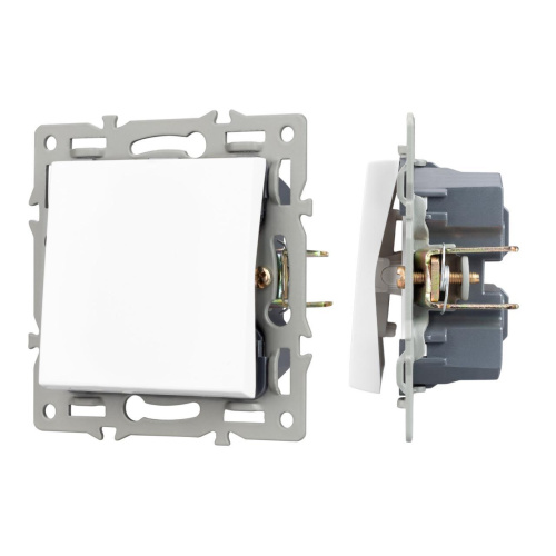 Механизм выключателя одноклавишный перекрёстный SWT-MKX1-PL-WH (250V, 16A) Arlight 043718