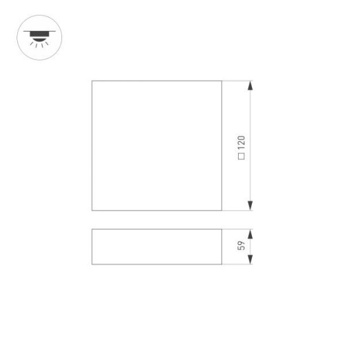 Потолочный светодиодный светильник Arlight SP-Quadro-S120x120-13W Warm3000 034776 фото 5