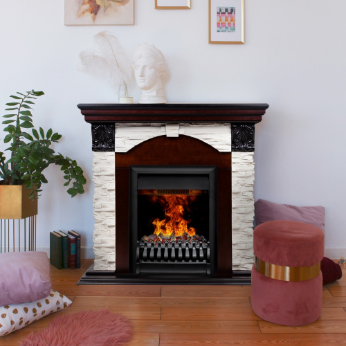 Электрокамин RealFlame Dublin Lux AO античный дуб с очагом 3D Oregan фото 6