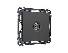 Комплект механизма TV розетки оконечной экранированной 5-1000MHz 3dB Ambrella Volt ALFA Графит мягкое касание QUANT (AP9130, VM199) MA913005