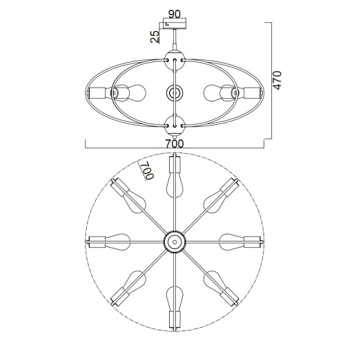 Потолочный светильник Vele Luce Crea VL6522L08 фото 3