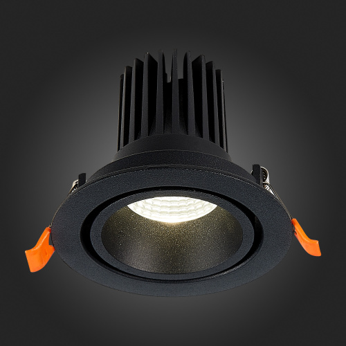 ST705.448.10 Св-к встр. Черный LED 1*10W 4000K 750Lm Ra>90 38° IP20 D102xH85 170-240V Встраиваемые светильники фото 5