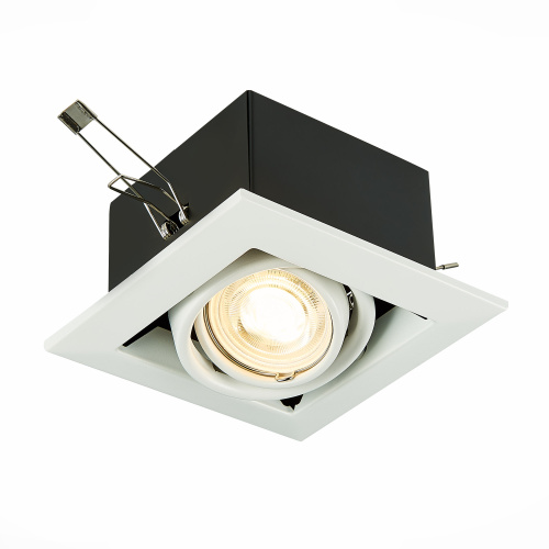 ST250.558.01 Св-к встр. Черный, Белый GU10 1*50W  IP20 L126xW126xH70 220V Без ламп Встраиваемые светильники фото 3