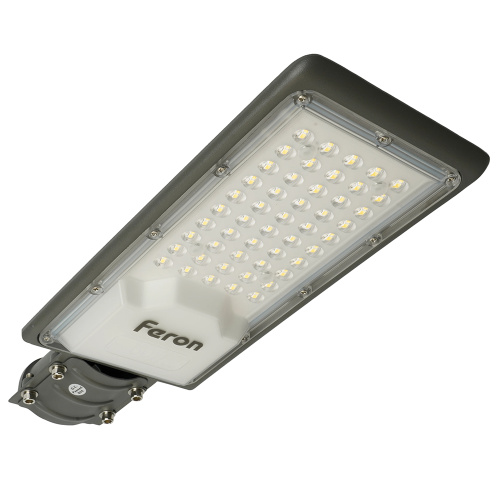Светодиодный уличный консольный светильник Feron SP3032 50W 6400K 230V, серый фото 7