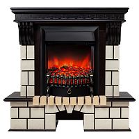 Электрокамин RealFlame Stone STD AO античный дуб с очагом Fobos Lux Black