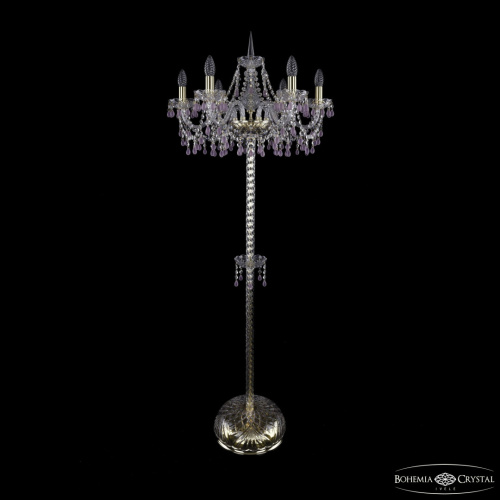 Торшер с хрустальными подвесками 1410T2/6/195-160 G V7010 Bohemia Ivele Crystal (Богемия Ивеле Кристалл)