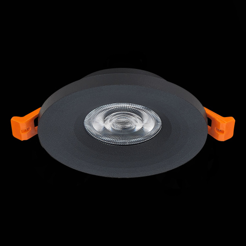 ST205.408.01 Св-к встр. Черный GU10 1*50W  D95xH27 220V Без ламп Встраиваемые светильники фото 7