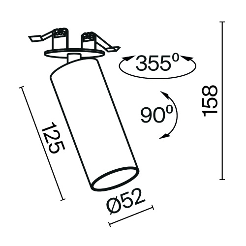Встраиваемый светильник Technical C053CL-L12W3K-W-W фото 3
