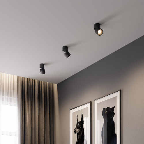Светильник потолочный поворотный светодиодный Rolly 9W 3000K черный 25112/LED фото 4